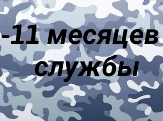 11 Месяцев службы открытка