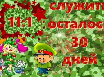 11 Месяцев службы в армии открытка