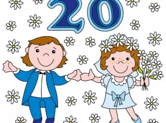 20 Лет свадьбы открытка