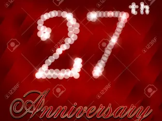 27 Лет день рождения. Открытка для детей