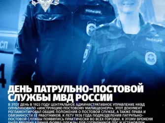 День патрульно-постовой службы. Открытка, картинка с поздравлением, с праздником