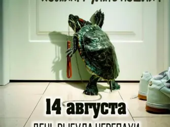 День выгула черепахи. Открытка, картинка с поздравлением, с праздником