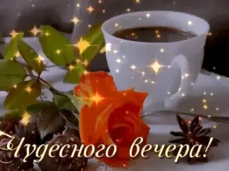 Доброго уютного вечера открытка