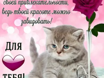 Комплименты девушке. Открытка для женщины