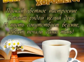 Красивые поздравления с добрым утром. Открытка для мужчины