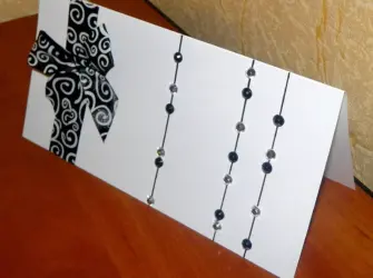 Открытка из белой бумаги открытка