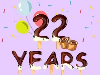 Открытка с 22 летием. Открытка для женщины