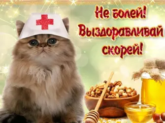 Открытка выздоравливайте. Открытка для женщины