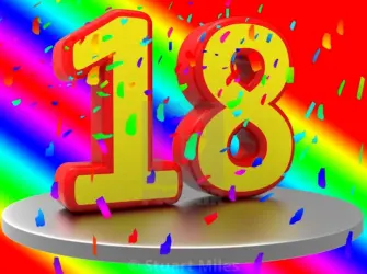 Поздравление с 18 летием. Открытка для мужчины