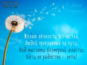 Поздравления с днём рождения. Открытка для женщины