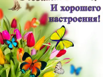 Пожелания хорошего настроения. Открытка для женщины