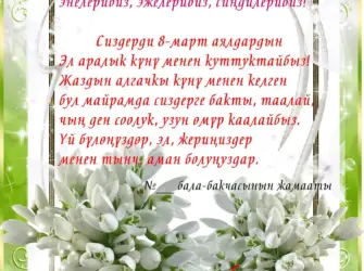 Пожелания на кыргызском языке открытка