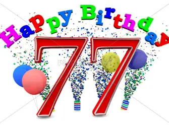 С 77 летием. Открытка для женщины