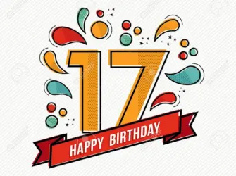 С днём рождения 17 лет. Открытка для мужчины