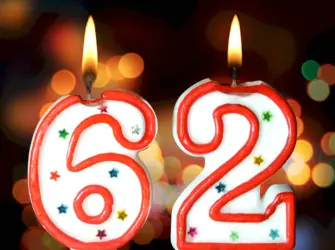 С днём рождения 62 года. Открытка для мужчины