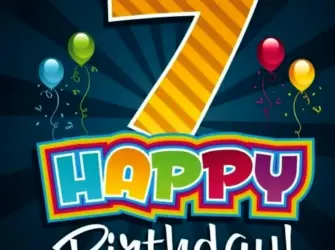 С днем рождения 7 лет. Открытка для мужчины