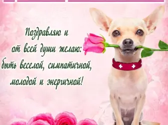 С днём рождения девушке. Открытка для женщины