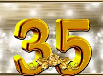 С юбилеем 35. Открытка для мужчины