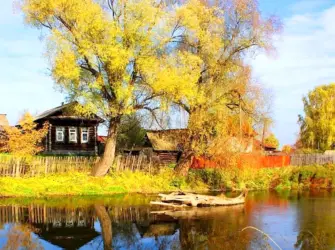 Смоленская деревня осень открытка