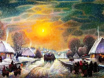 Сочельник Святки колядки открытка