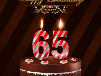 Торт со свечами 50 лет. Открытка для мужчины