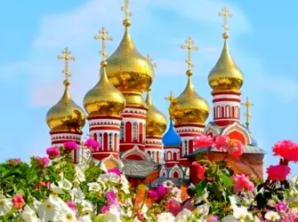 Цветы в храме открытка