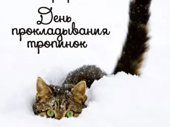 Весна чуть чуть мешает метр снега. Открытка, картинка с поздравлением, с праздником