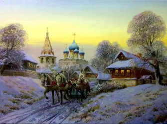 Живопись - зима Гала Астапова открытка