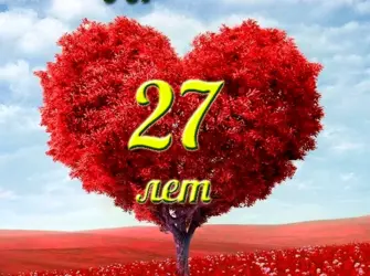 27 Годовщина свадьбы. Свадебная открытка