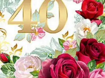 40 Лет день рождения. Открытка. Поздравление