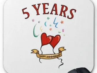 5 Years Wedding Anniversary. Открытка. Поздравление