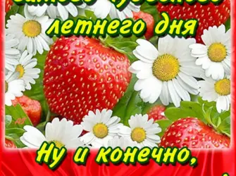 Доброго летнего дня. Открытка с поздравлением