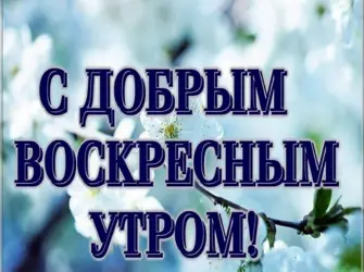 Доброго воскресенья. Открытка с пожеланием