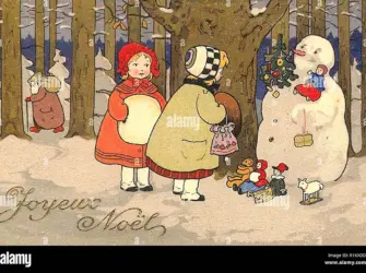 Французские новогодние открытки открытка