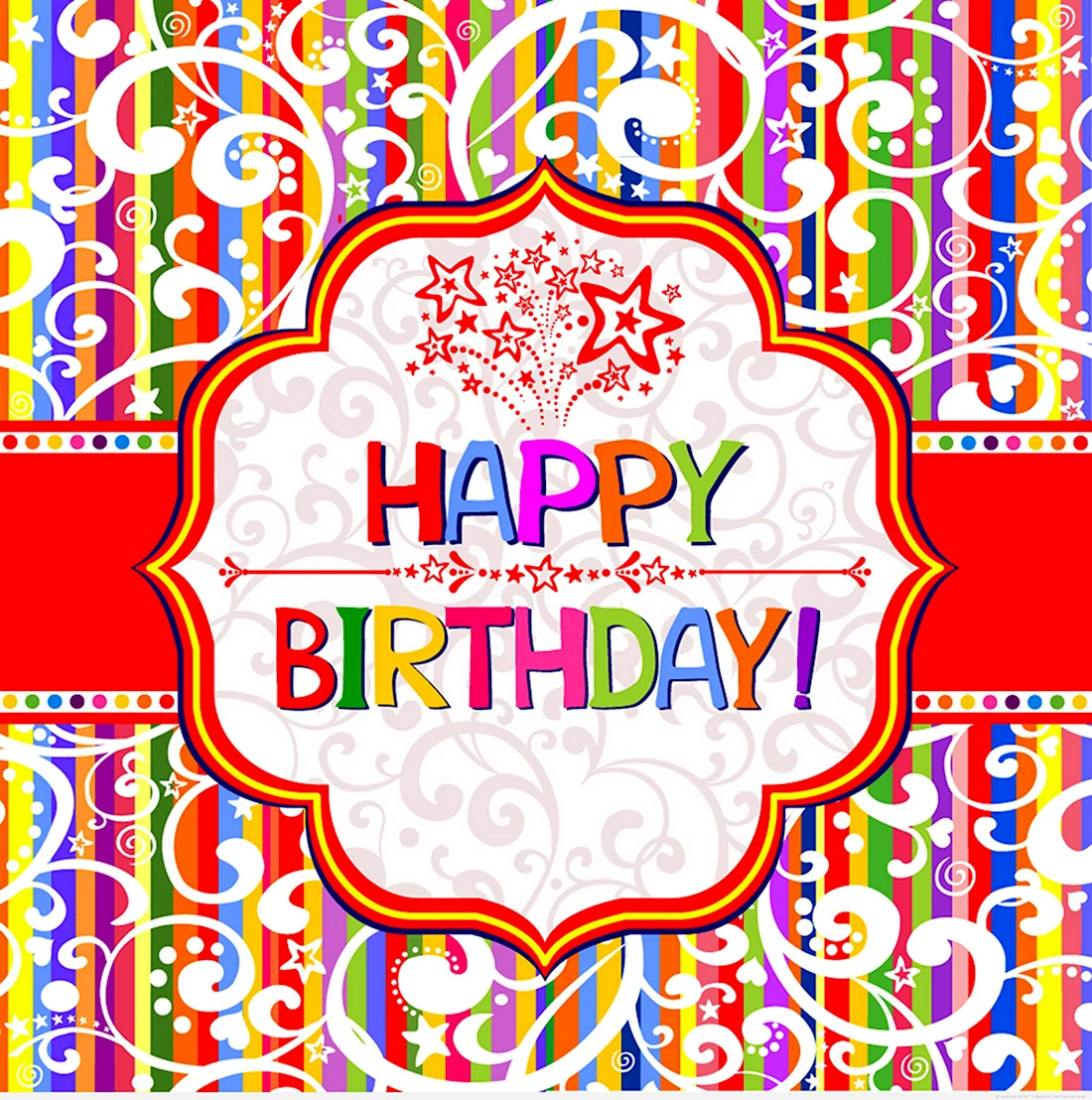 Happy Birthday в индейском стиле. Открытка с поздравлением