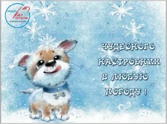 Хорошего зимнего настроения. Открытка с пожеланием