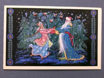 Художник Андрианов Палех открытка