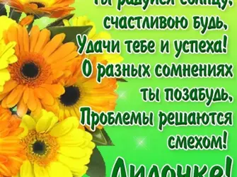 Лидочка с днем рождения. Открытка с поздравлением