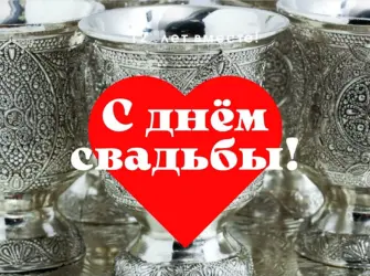 Маша и Андрей поздравляю с никелевой свадьбой 12 лет. Свадебная открытка