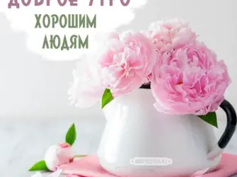 Нежные поздравления с добрым утром. Открытка с пожеланием