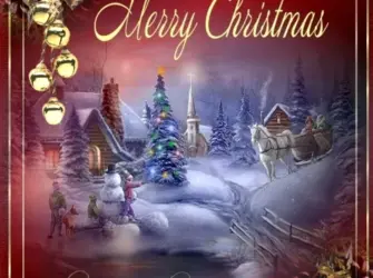 Открытка с Рождеством Merry Christmas. Открытка с поздравлением