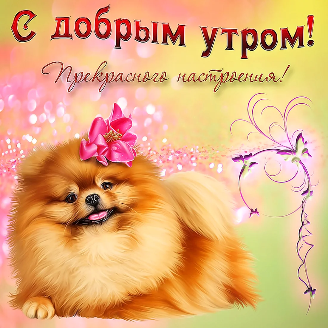 Открытки доброе утро. Открытка с поздравлением