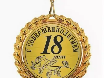 Поздравление с 18 летием. Прикольная открытка