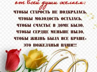 Поздравление с 60 летием. Прикольная открытка