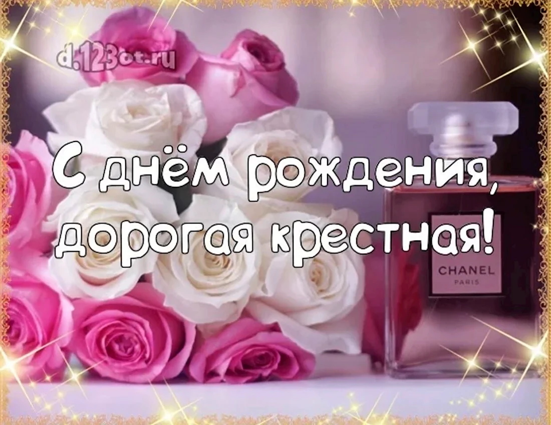Поздравление с днёмрождениякрестной. Открытка с поздравлением