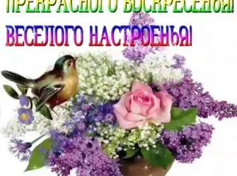 Поздравление с воскресеньем открытка