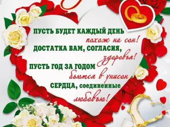 Поздравление со свадьбой. Свадебная открытка