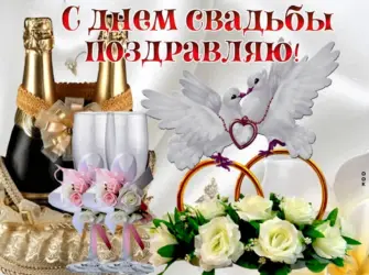 Поздравление со свадьбой. Свадебная открытка