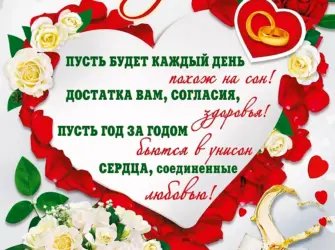 Поздравление со свадьбой. Свадебная открытка