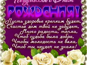 Поздравления с днём рождения. Открытка с поздравлением
